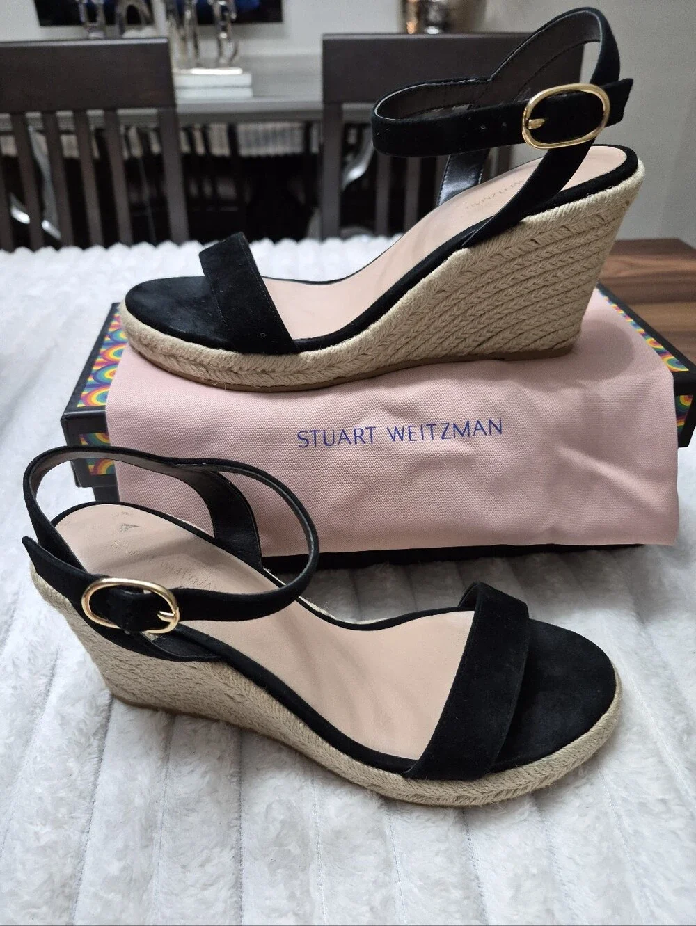 Stuart Weitzman Espadrille Wedge Sandals Women's Sz 8.5 M $495